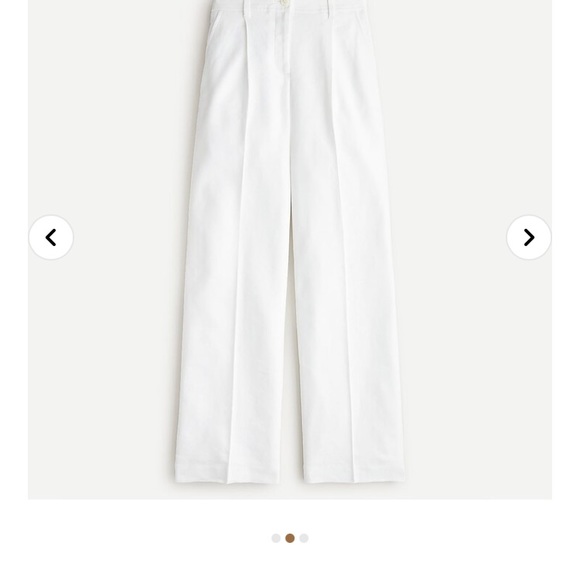 ISO. Not for Sale. JCrew wide leg, long, white linen pants as shown in photos. - Picture 1 of 2
